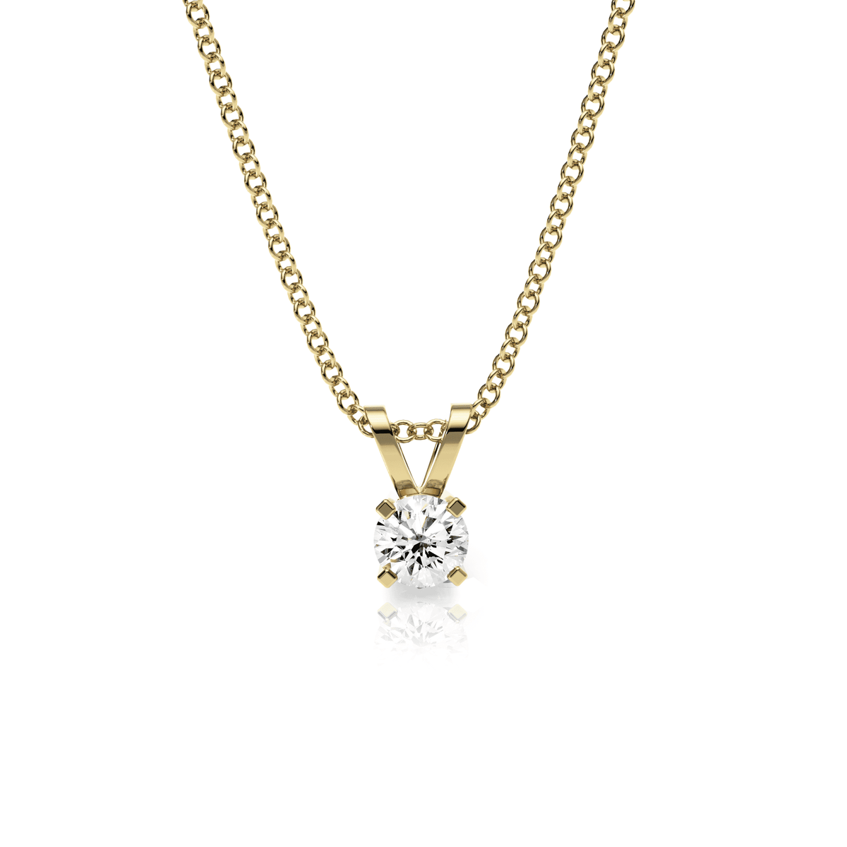 9ct Gold Lab Diamond Pendant Necklace