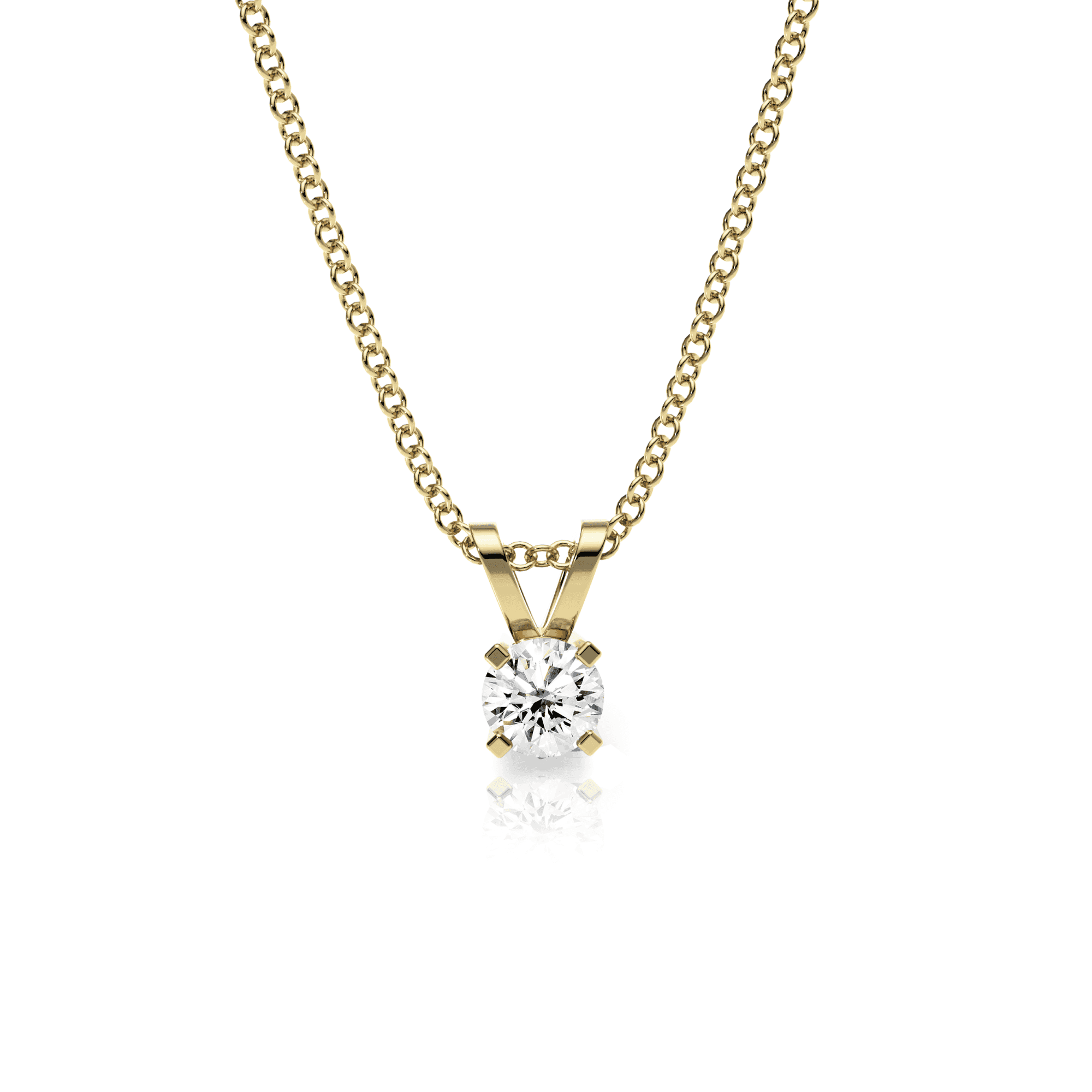 9ct Gold Lab Diamond Pendant Necklace