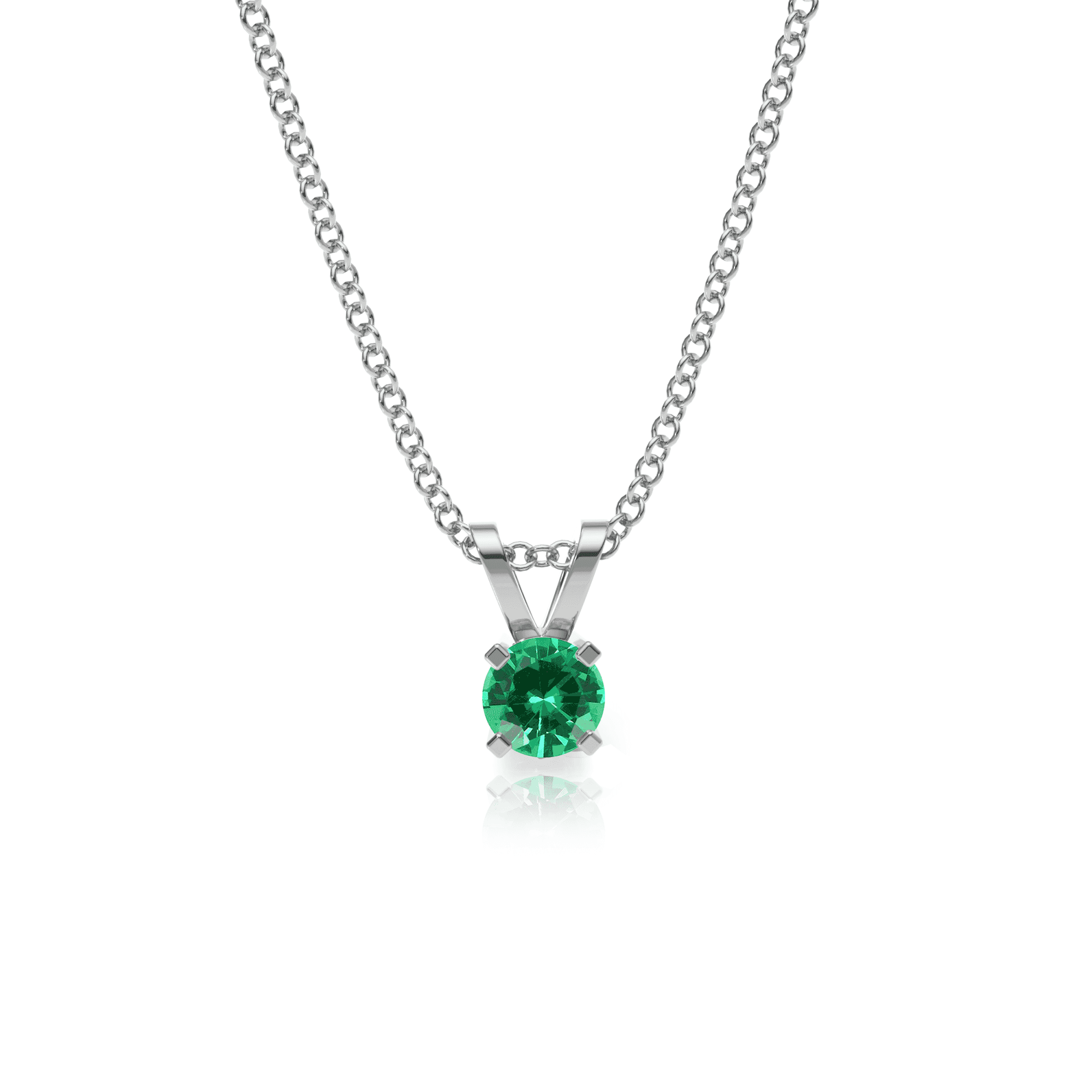 9ct Gold Emerald Pendant Necklace