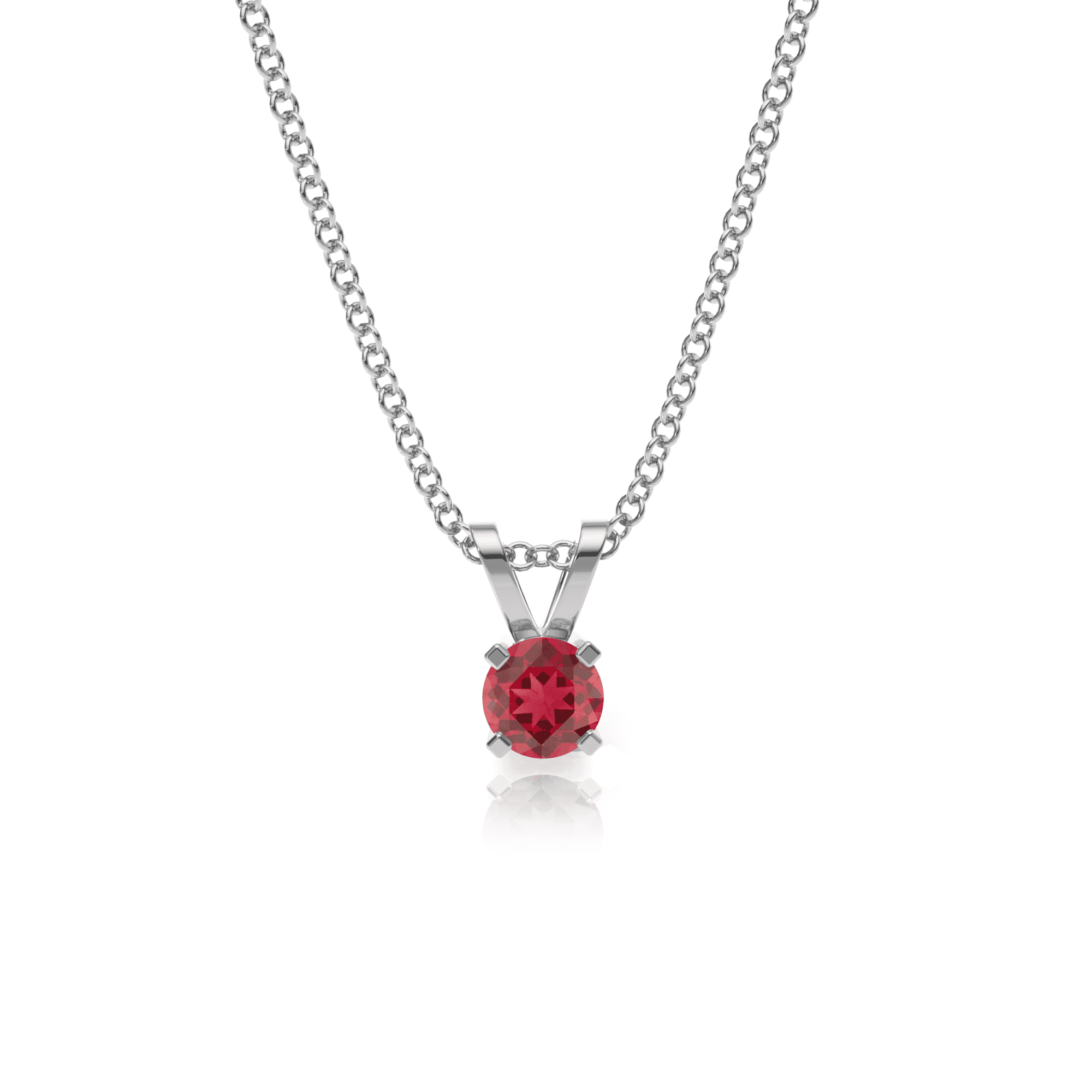 9ct Gold Ruby Pendant Necklace