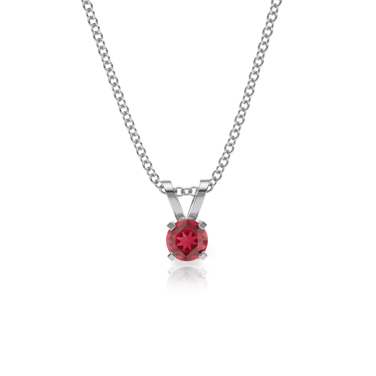 9ct Gold Ruby Pendant Necklace