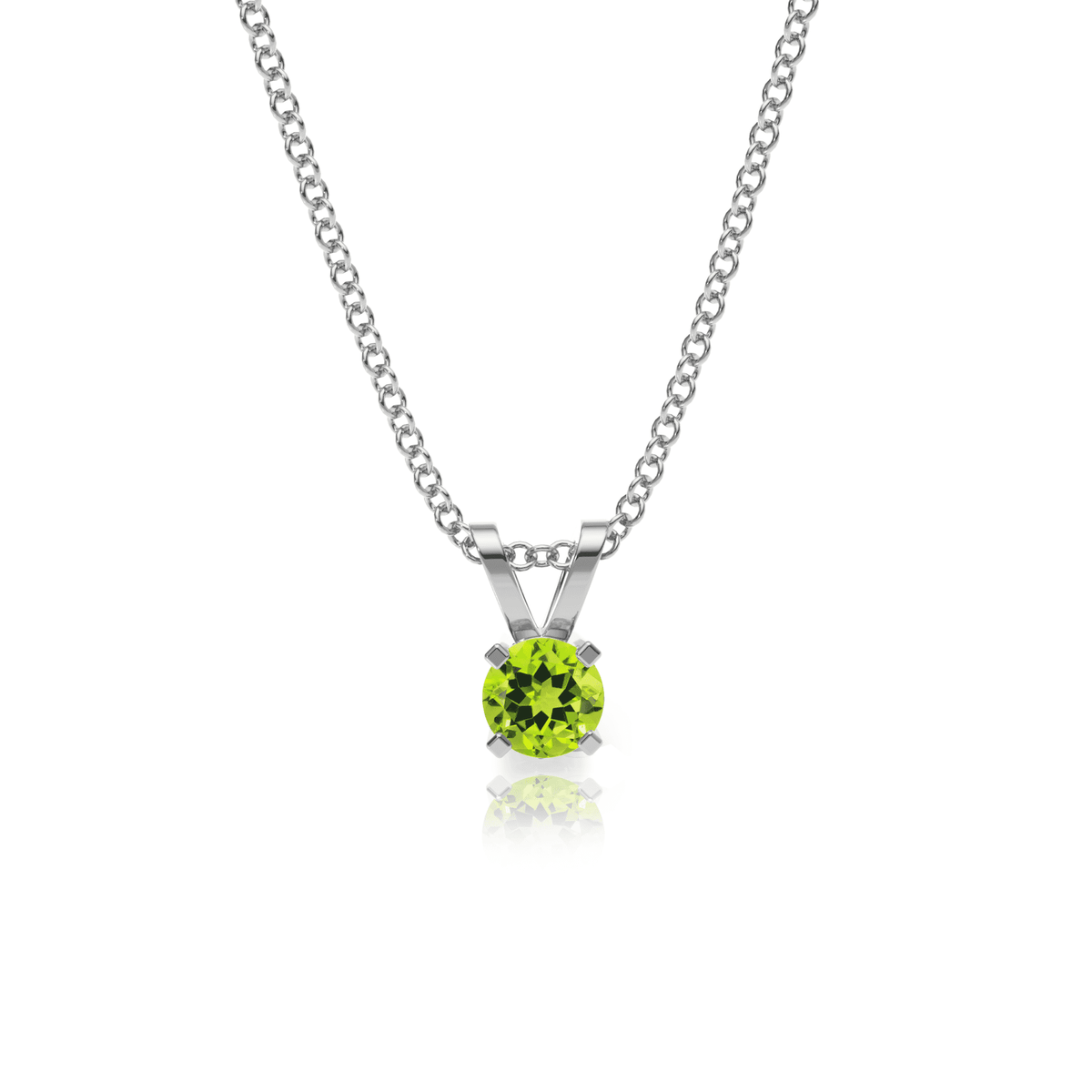 9ct Gold Peridot Pendant Necklace