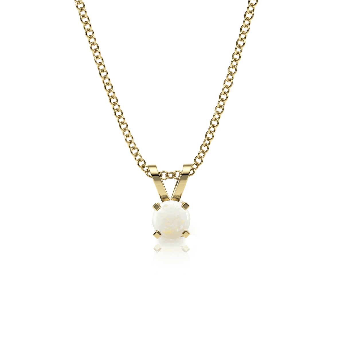 9ct Gold Opal Pendant Necklace