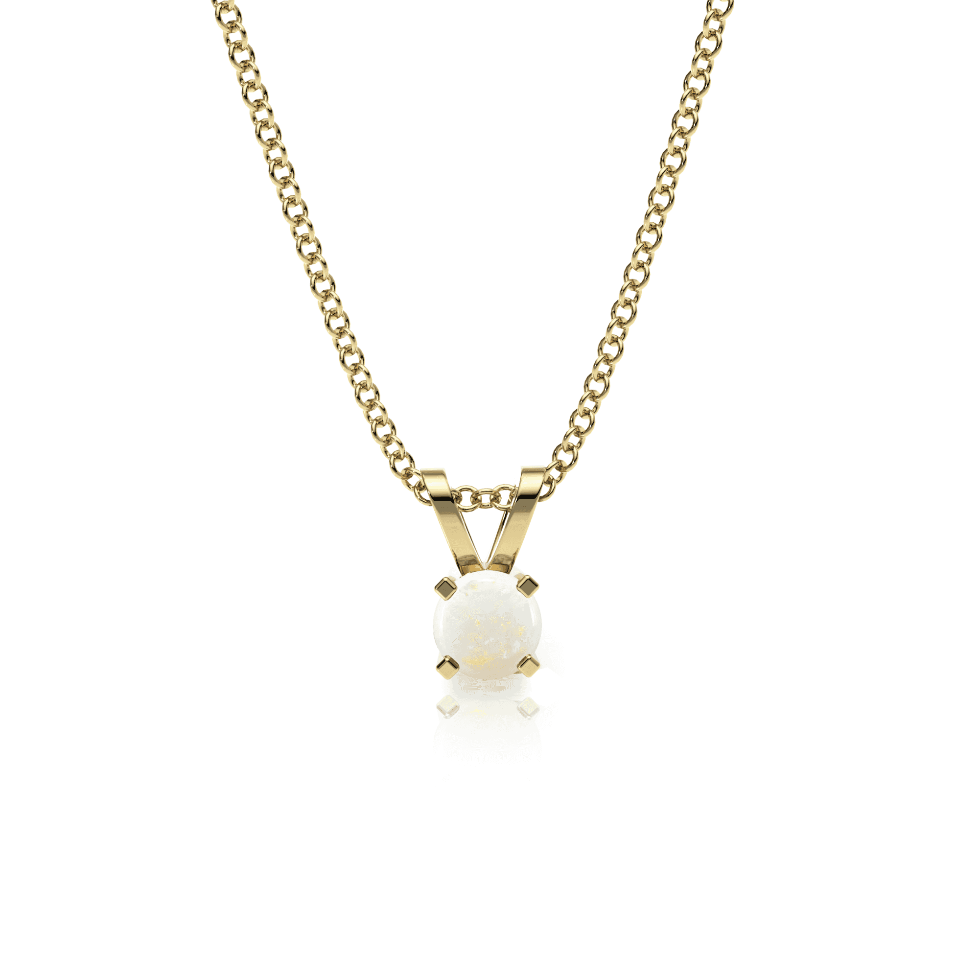 9ct Gold Opal Pendant Necklace