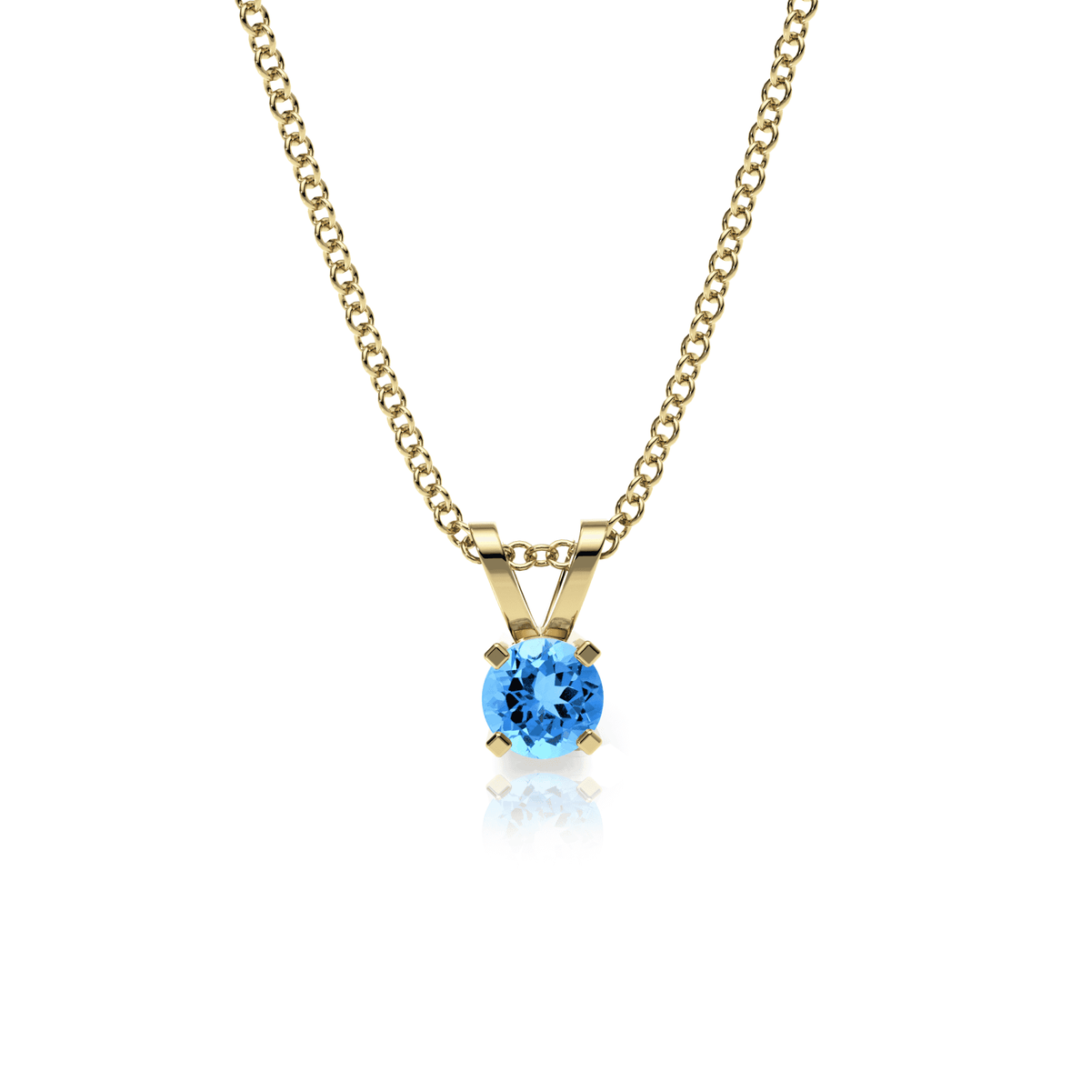 9ct Gold Topaz Pendant Necklace
