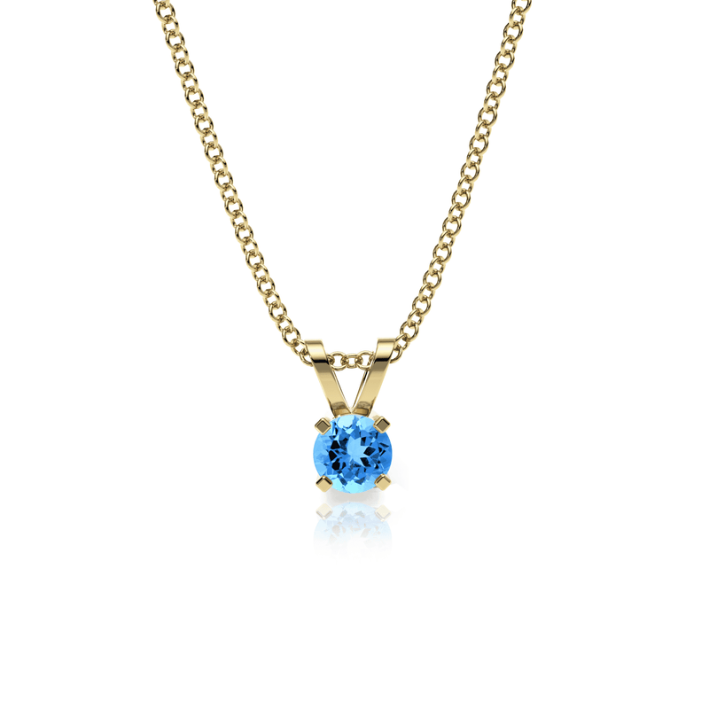 9ct Gold Topaz Pendant Necklace