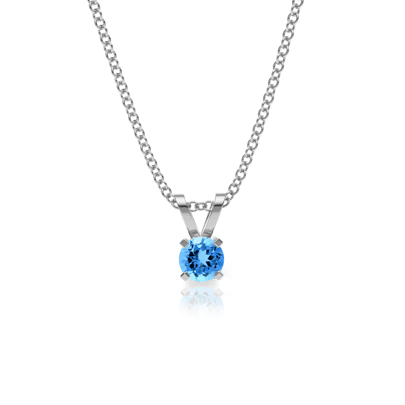 9ct Gold Topaz Pendant Necklace