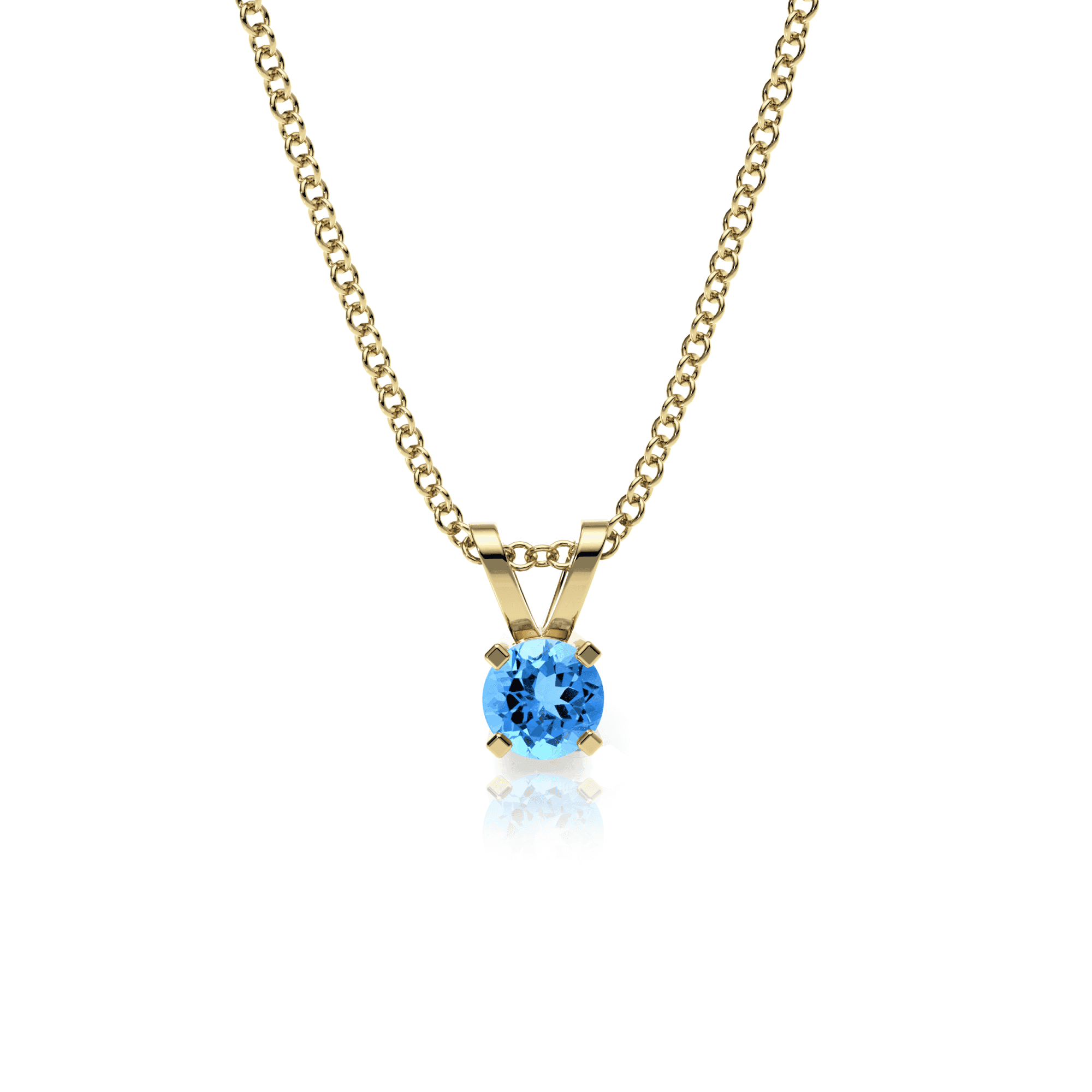 9ct Gold Topaz Pendant Necklace
