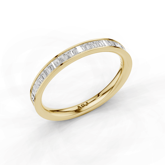 Baguette Cut Diamond Channel Set Band 2.4mm