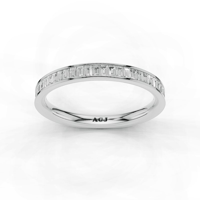 Baguette Cut Diamond Channel Set Band 2.4mm