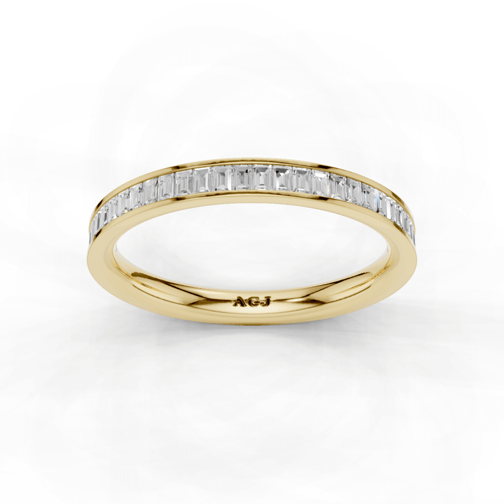 Baguette Cut Diamond Channel Set Band 2.4mm