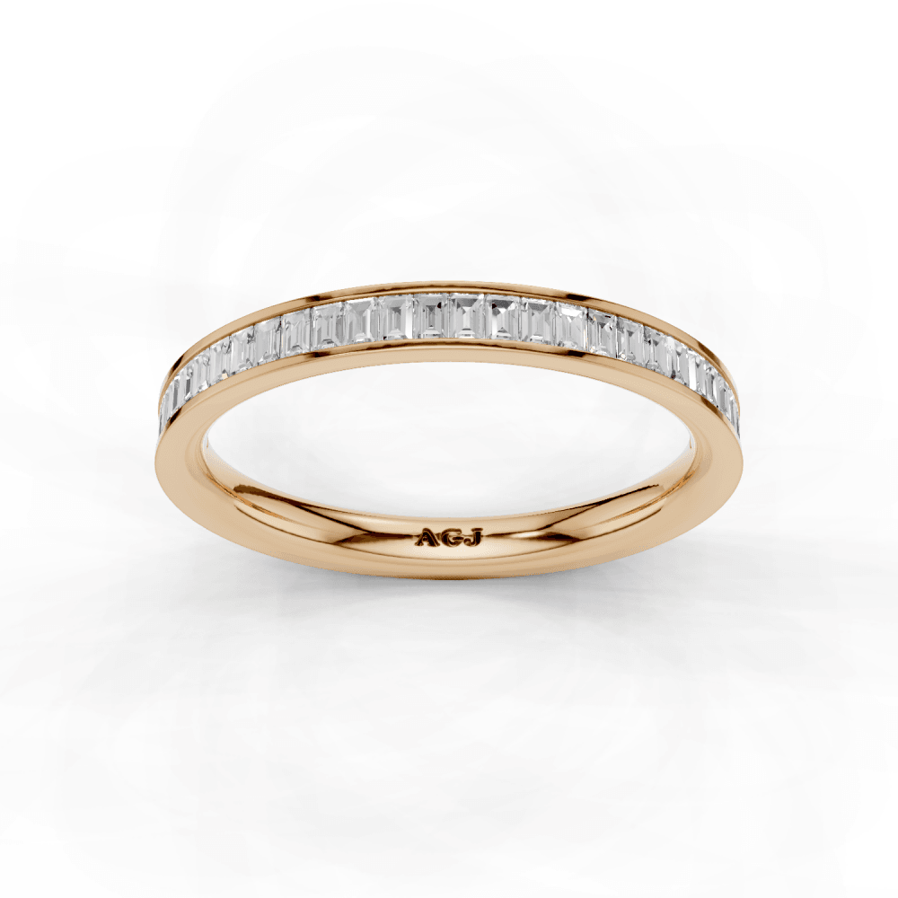 Baguette Cut Diamond Channel Set Band 2.4mm