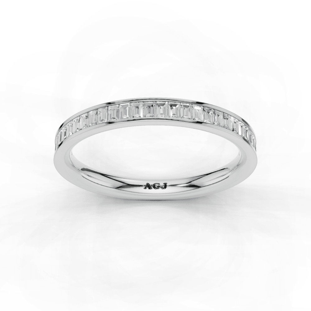 Baguette Cut Diamond Channel Set Band 2.4mm