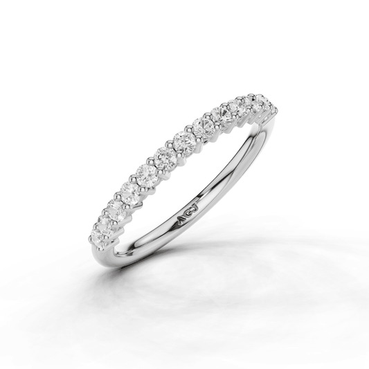 Diamond Shared Claw Set 1.8mm Band 40% Coverage