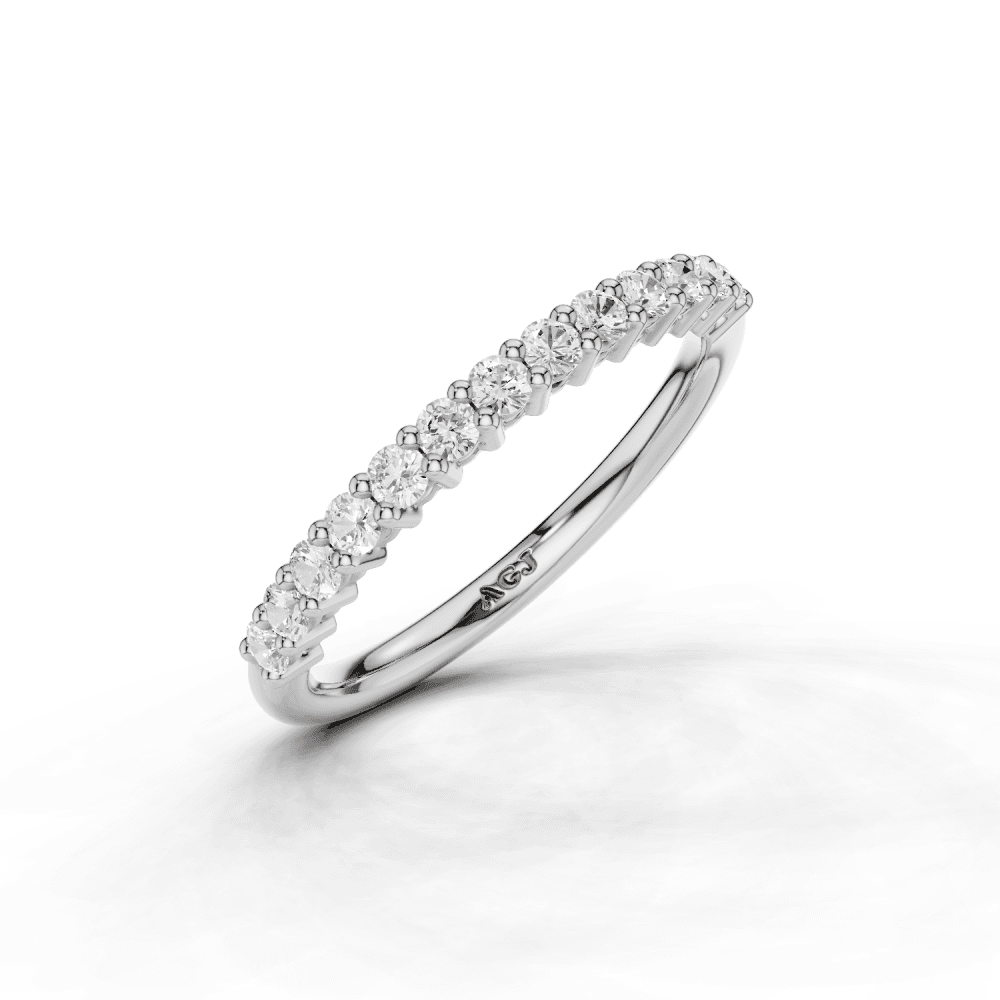 Diamond Shared Claw Set 1.8mm Band 40% Coverage