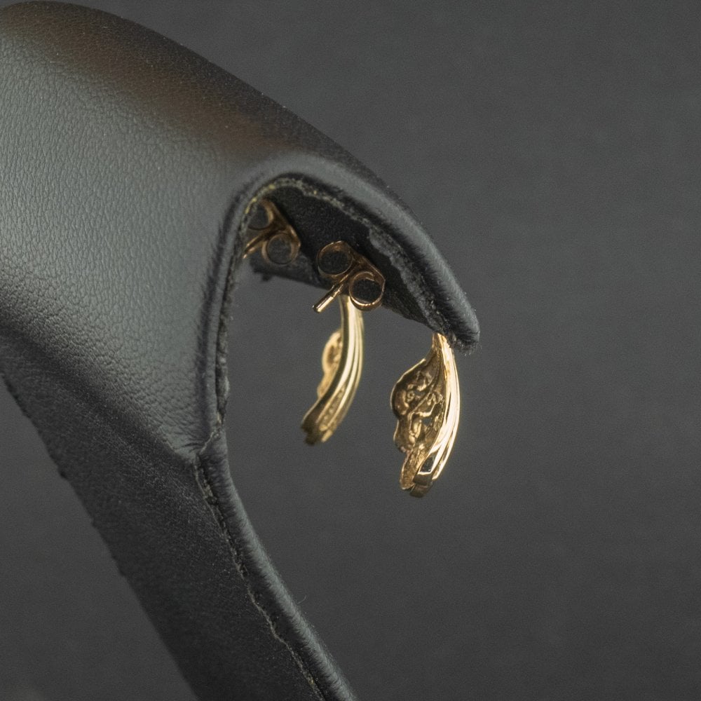 9ct Yellow Gold Shell Drop Earrings 1.7g