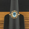 9ct Yellow Gold Topaz Ring Size O 3.3g