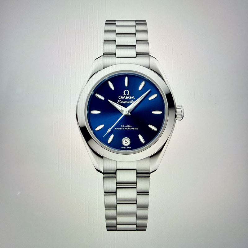 Aqua Terra 30mm Blue - Unworn With Box And Papers