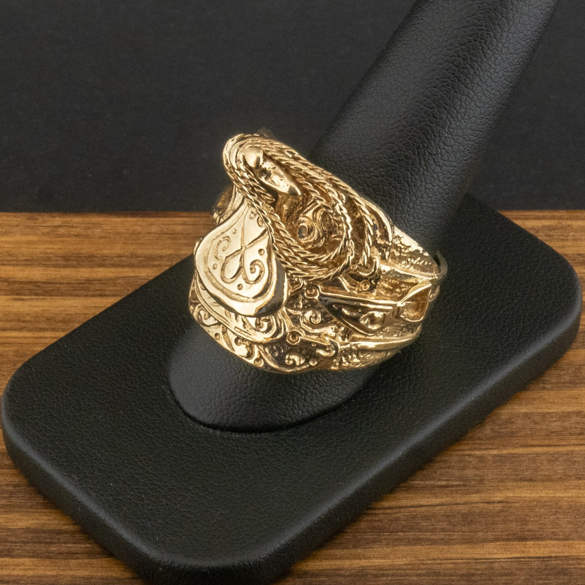 9ct Yellow Gold Heavy Saddle Ring Size Z+1 25.2g