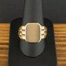 9ct Yellow Gold Octagon Signet Ring Size W 1/2 9.8g