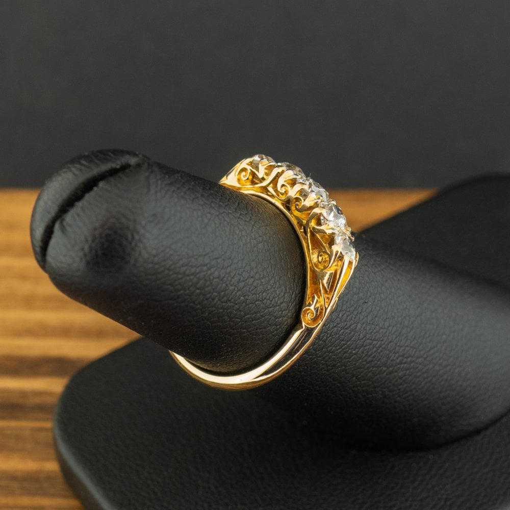 18ct Yellow Gold 0.70ct Old Cut Diamond Ring Size K 1/2 3.1g