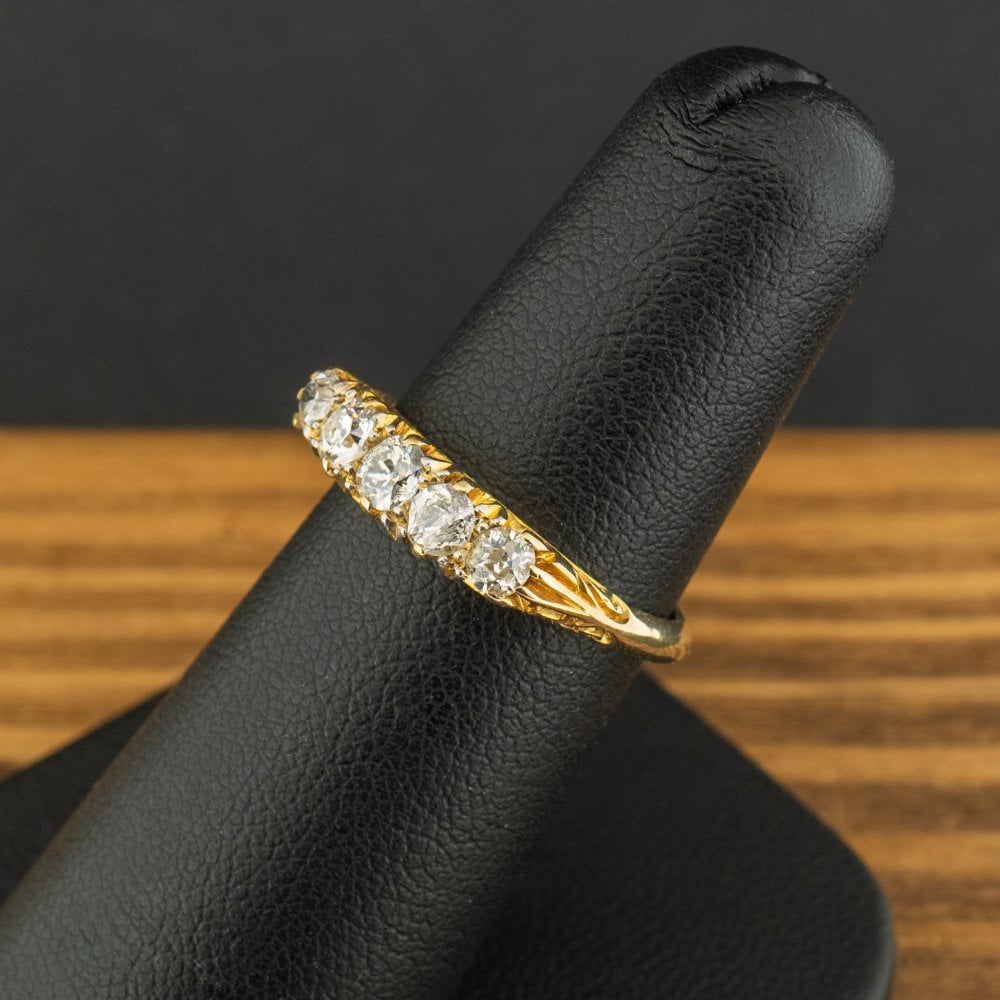 18ct Yellow Gold 0.70ct Old Cut Diamond Ring Size K 1/2 3.1g