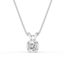 Cushion Cut Diamond 4 Claw Bezel Pendant Necklace
