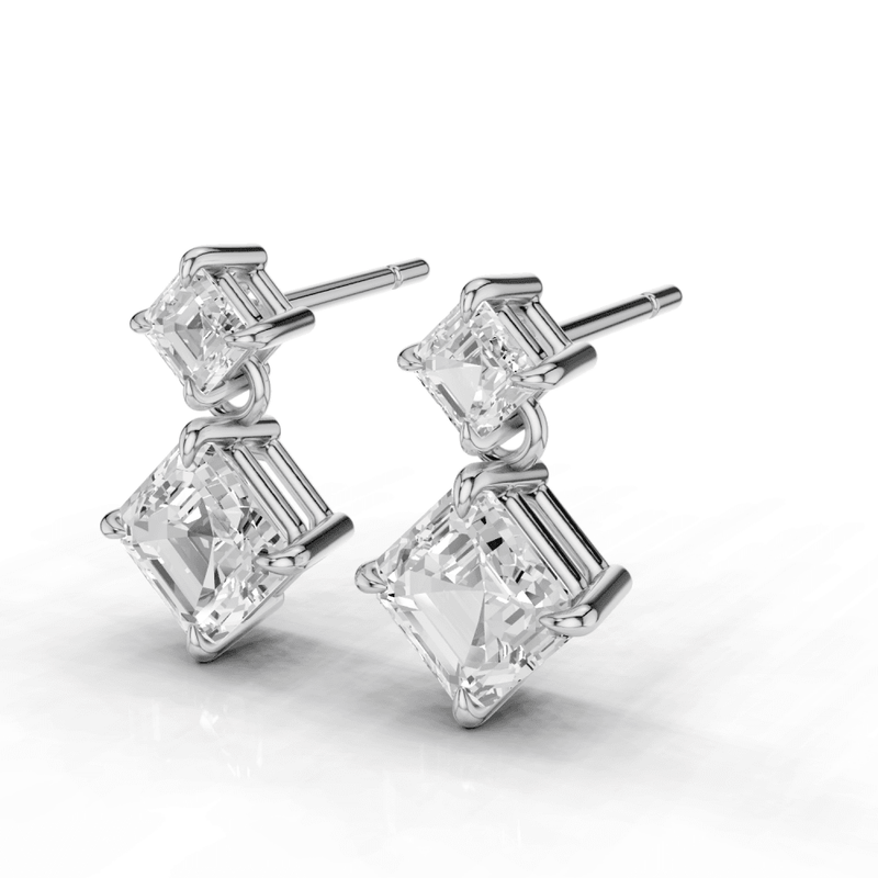 2.5ct Asscher Drop Earrings