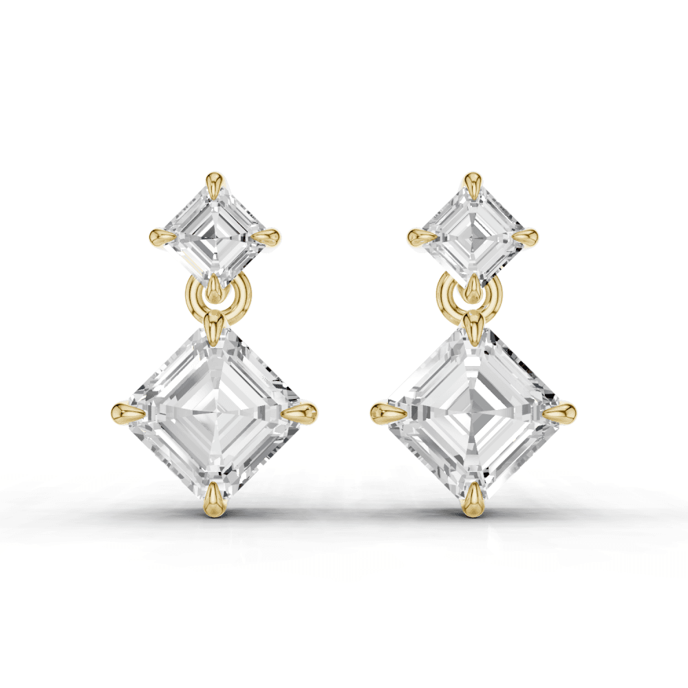 2.5ct Asscher Drop Earrings