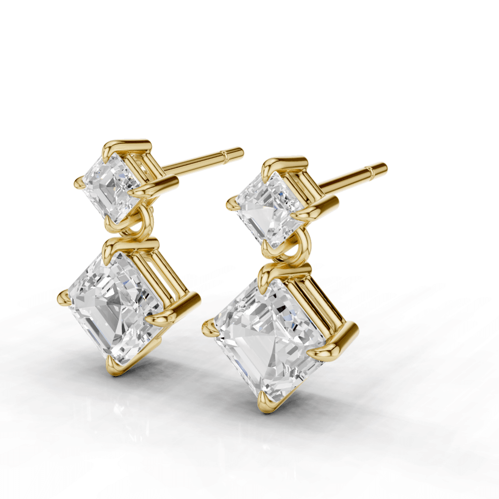 2.5ct Asscher Drop Earrings