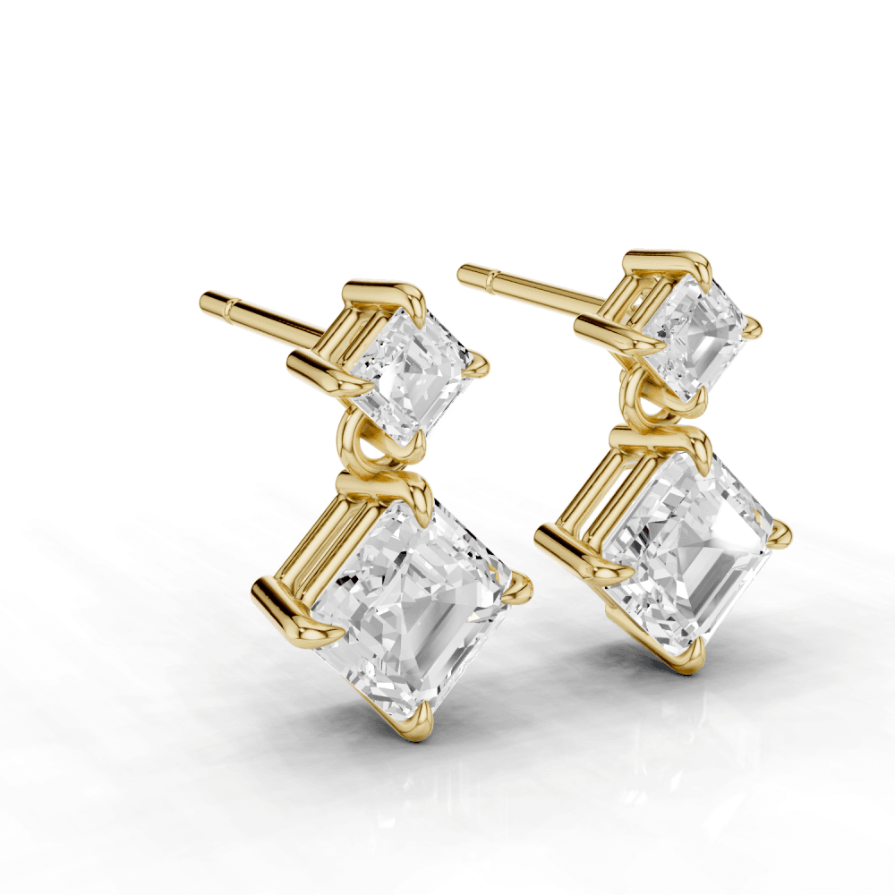 2.5ct Asscher Drop Earrings