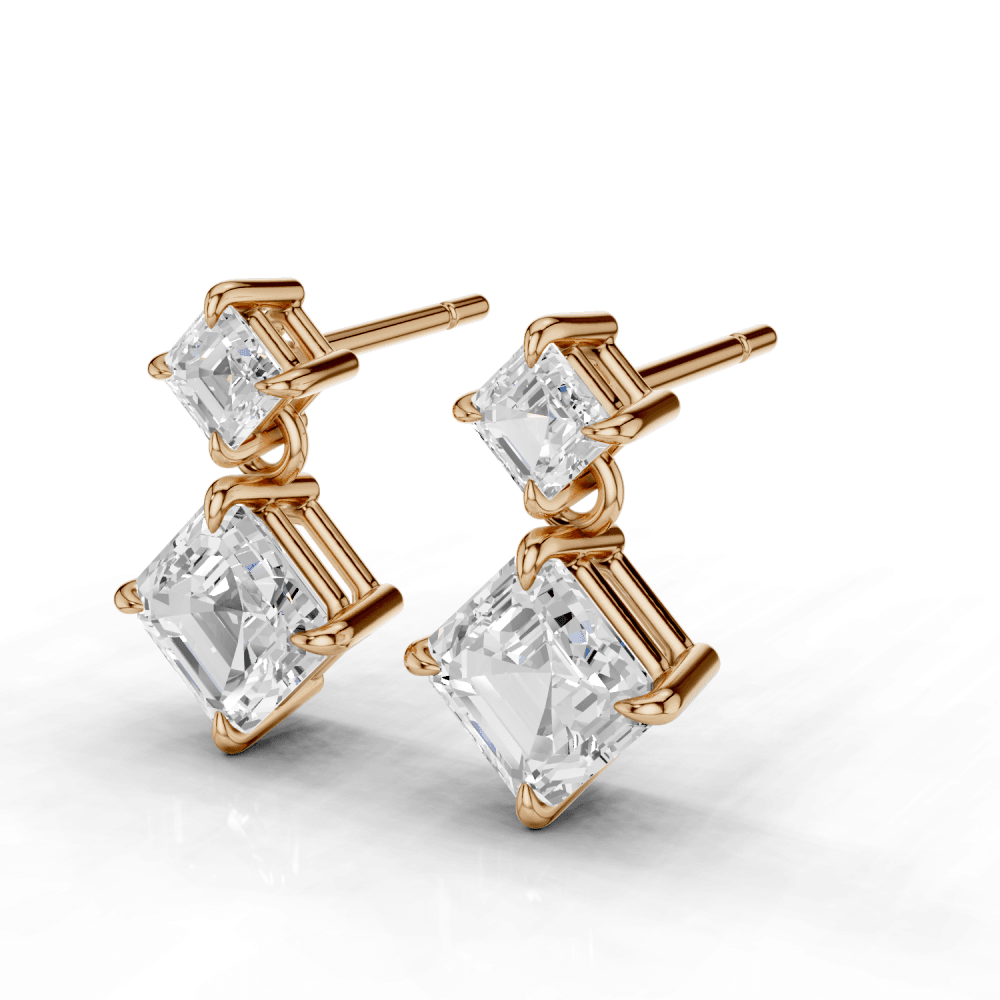 2.5ct Asscher Drop Earrings