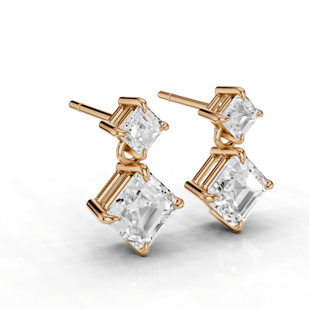 2.5ct Asscher Drop Earrings