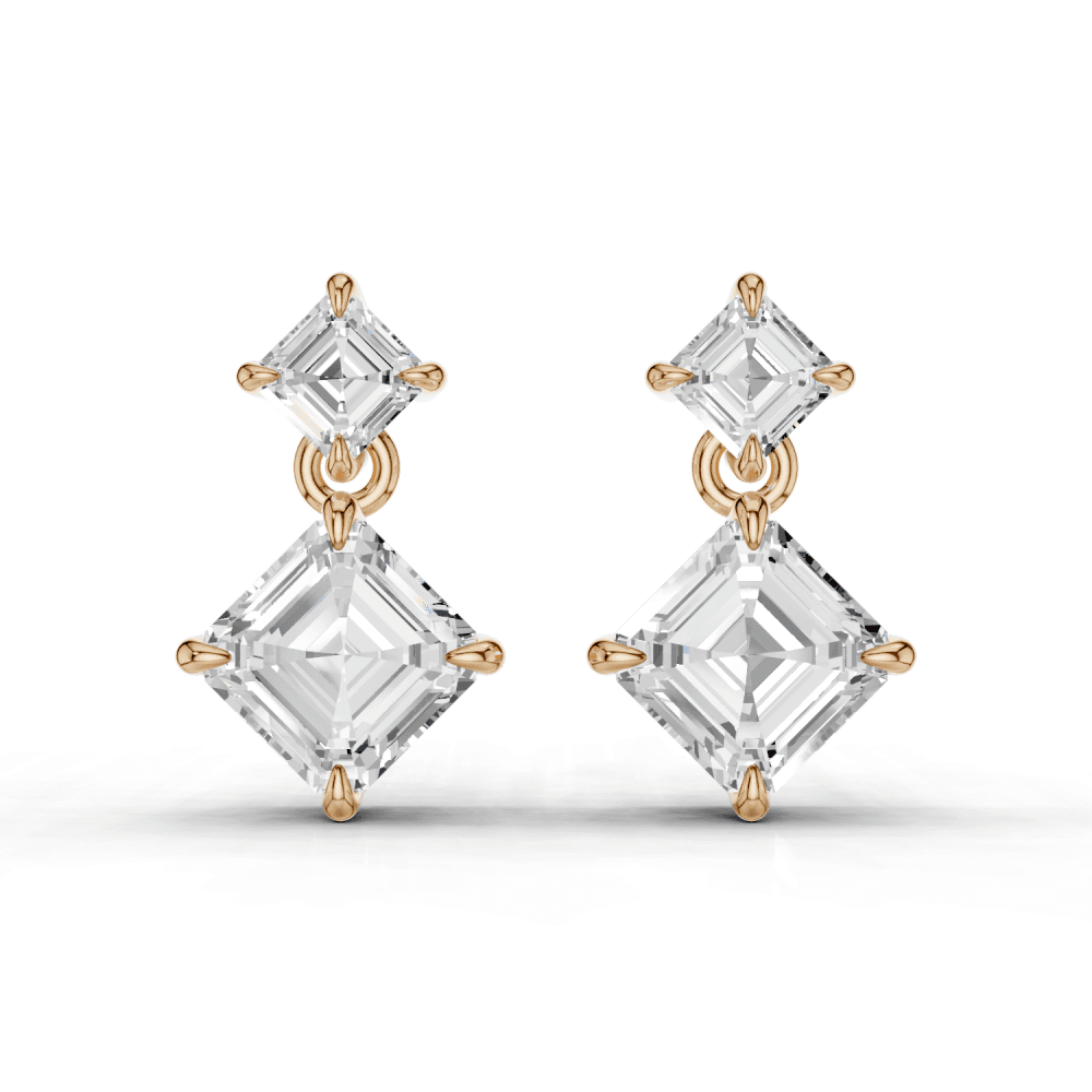 2.5ct Asscher Drop Earrings