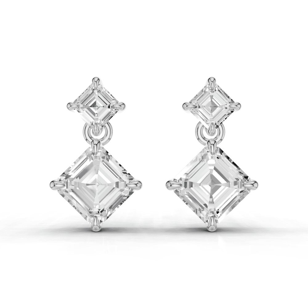 2.5ct Asscher Drop Earrings