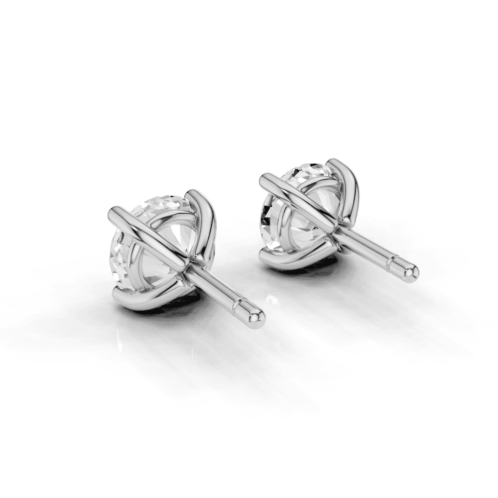 Round 4 Claw Diamond Stud Earrings