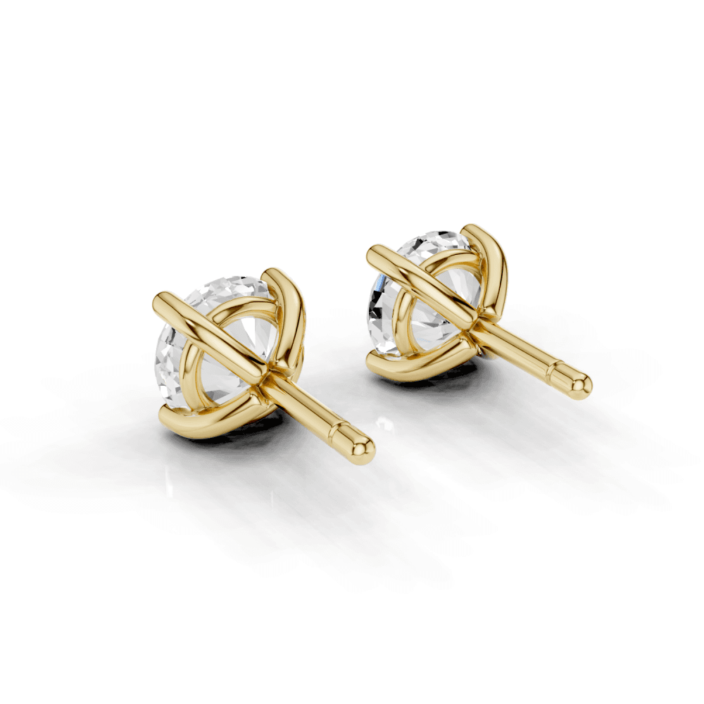 Round 4 Claw Diamond Stud Earrings