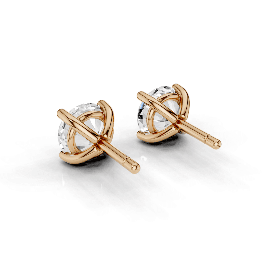 Round 4 Claw Diamond Stud Earrings