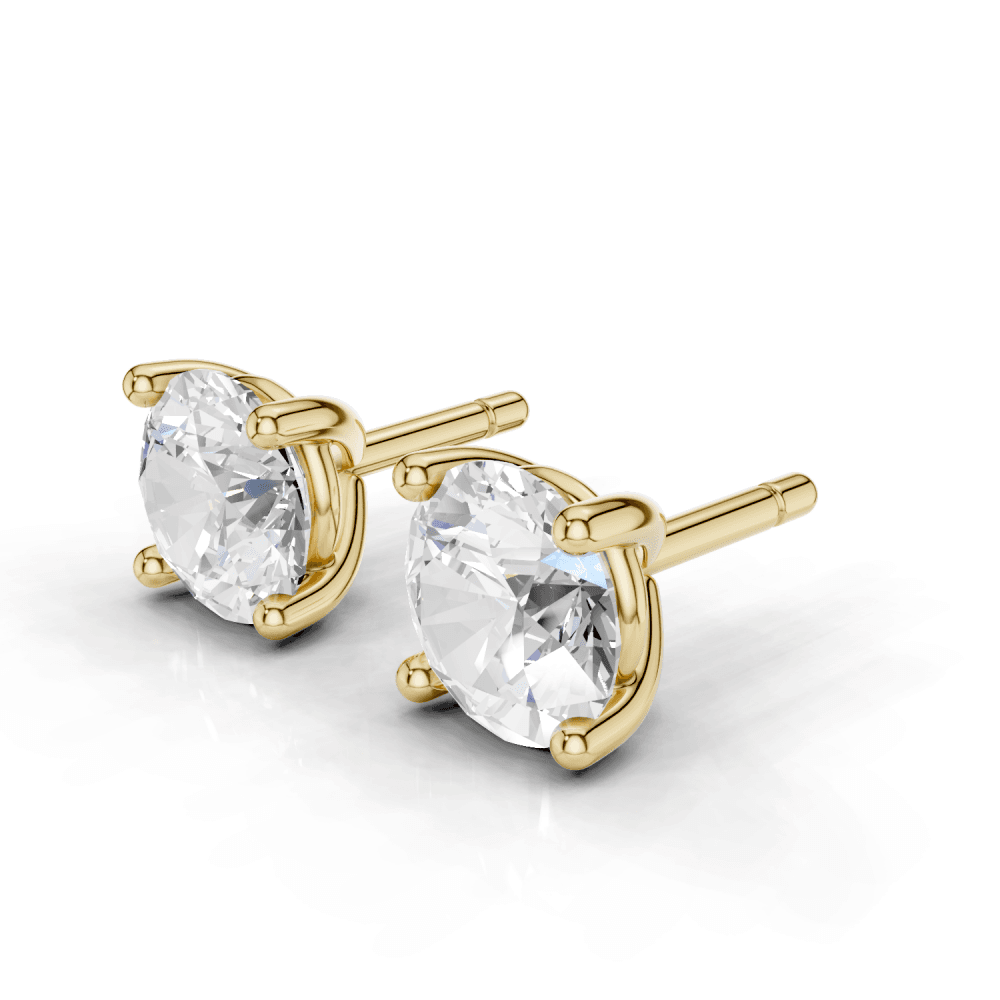 Round 4 Claw Diamond Stud Earrings