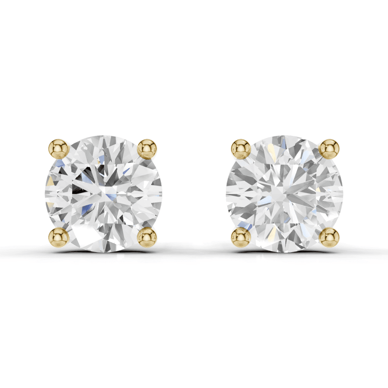 Round 4 Claw Diamond Stud Earrings