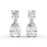 2.5ct Round and Pear Cut Drop Earrings