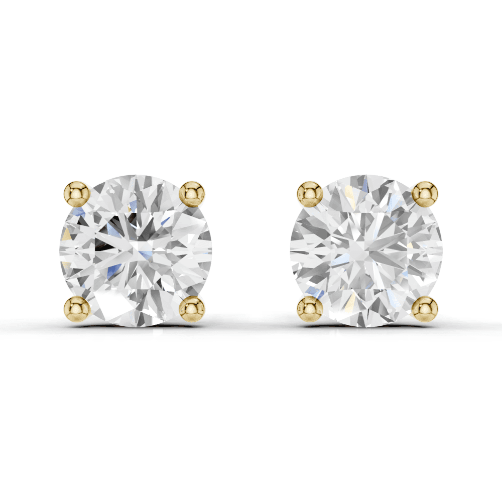 Round 4 Claw Diamond Stud Earrings