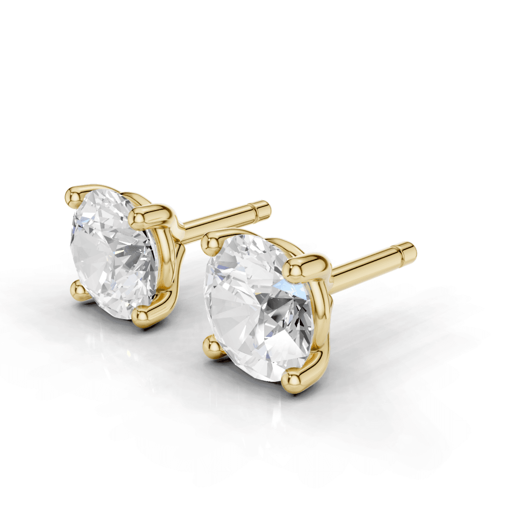 Round 4 Claw Diamond Stud Earrings