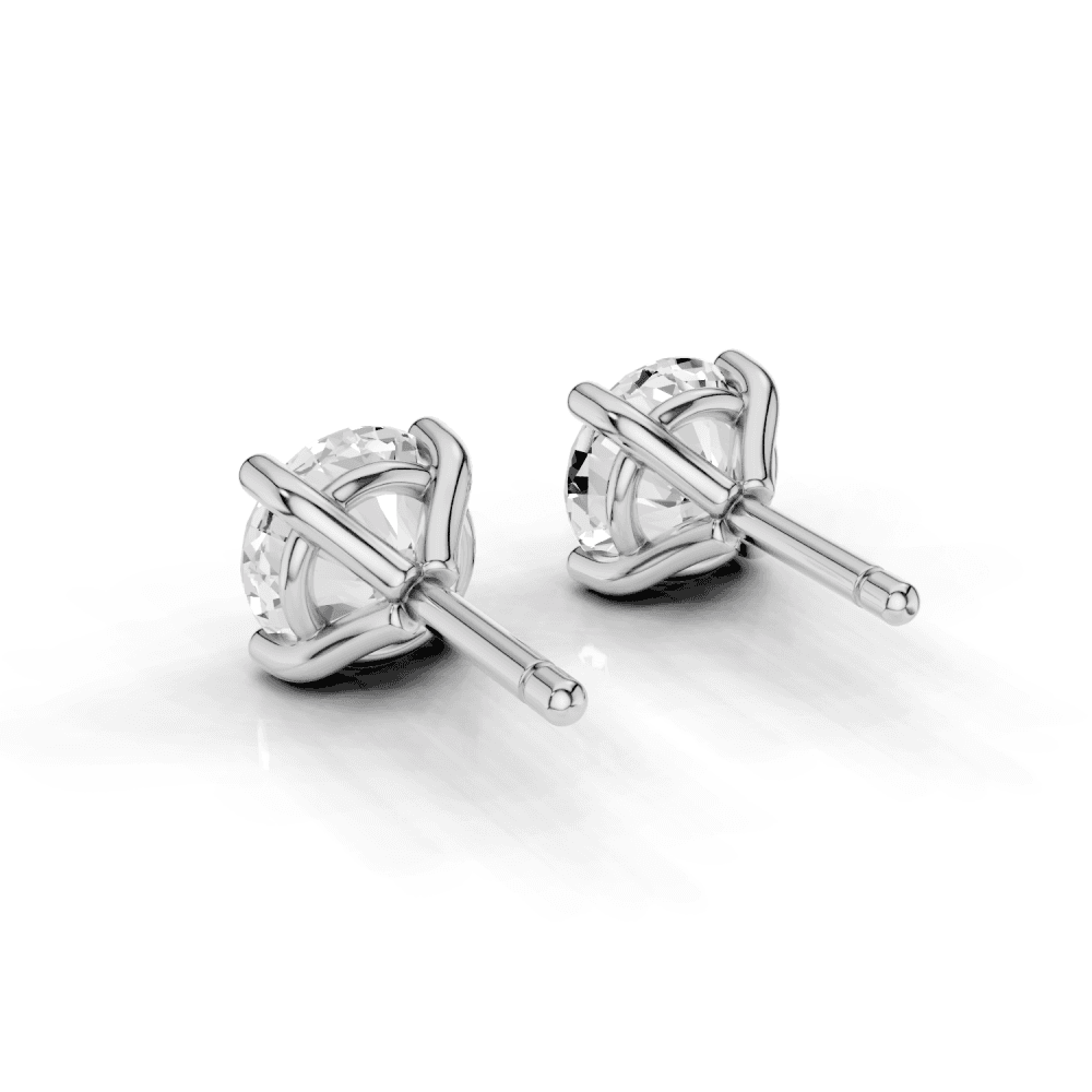 Round 4 Claw Diamond Stud Earrings