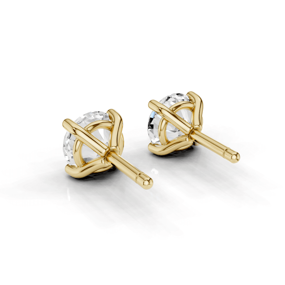 Round 4 Claw Diamond Stud Earrings