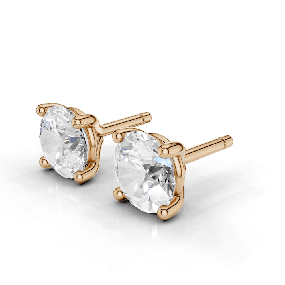 Round 4 Claw Diamond Stud Earrings