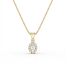 Oval Cut Diamond Halo Pendant Necklace