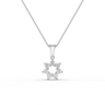 7 Stone Diamond Circle Pendant Necklace