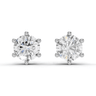 Round 6 Claw Diamond Stud Earrings