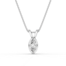 Marquise Cut Diamond 4 Claw Bezel Pendant Necklace